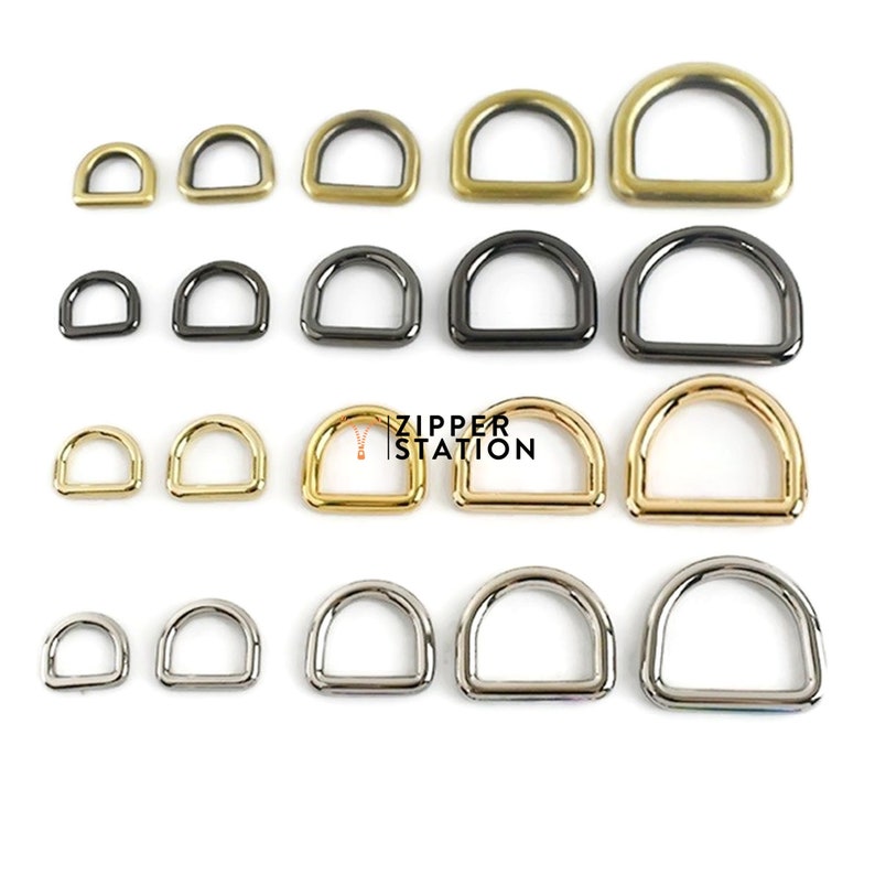 silver d ring, solid cast d-rings for bag making, dog leads and collars, purses and crafts