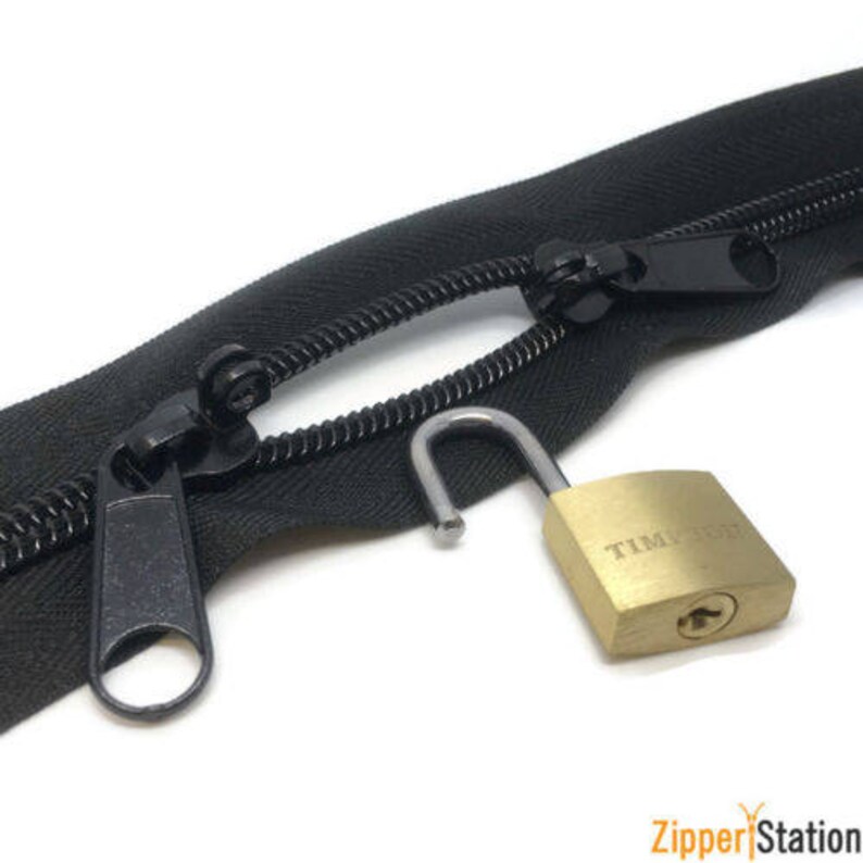 Heavy Duty Continuous Zip LOCKABLE sliders for suitcase tent Etsy