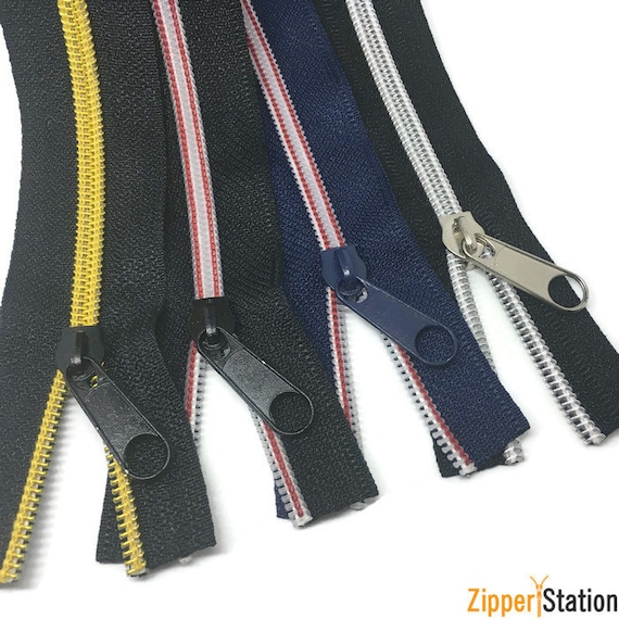 10 METRES OF WHITE HEAVY DUTY UPHOLSTERY No5 CONTINUOUS CHAIN ZIP WITH 5 SLIDERS