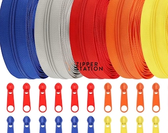 Continuous Zip Chain No3 Weight - N3 zipping for Upholstery, Cushions, Cases, Bag Making and Crafts