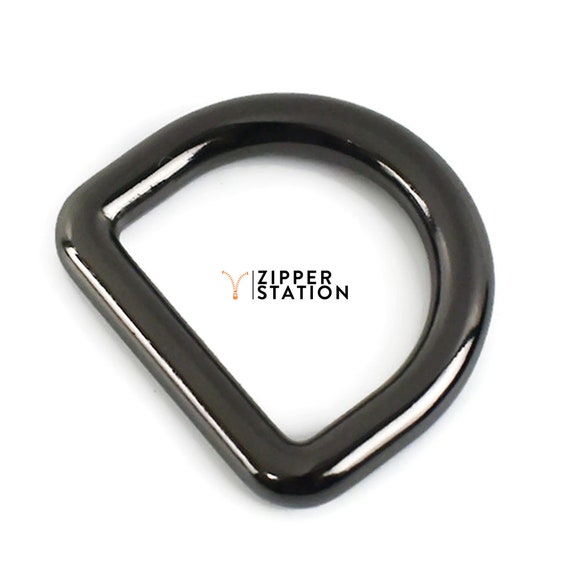 Gun metal Solid cast closed D rings - metal D-Rings for bags collars crafts  10 to 32mm