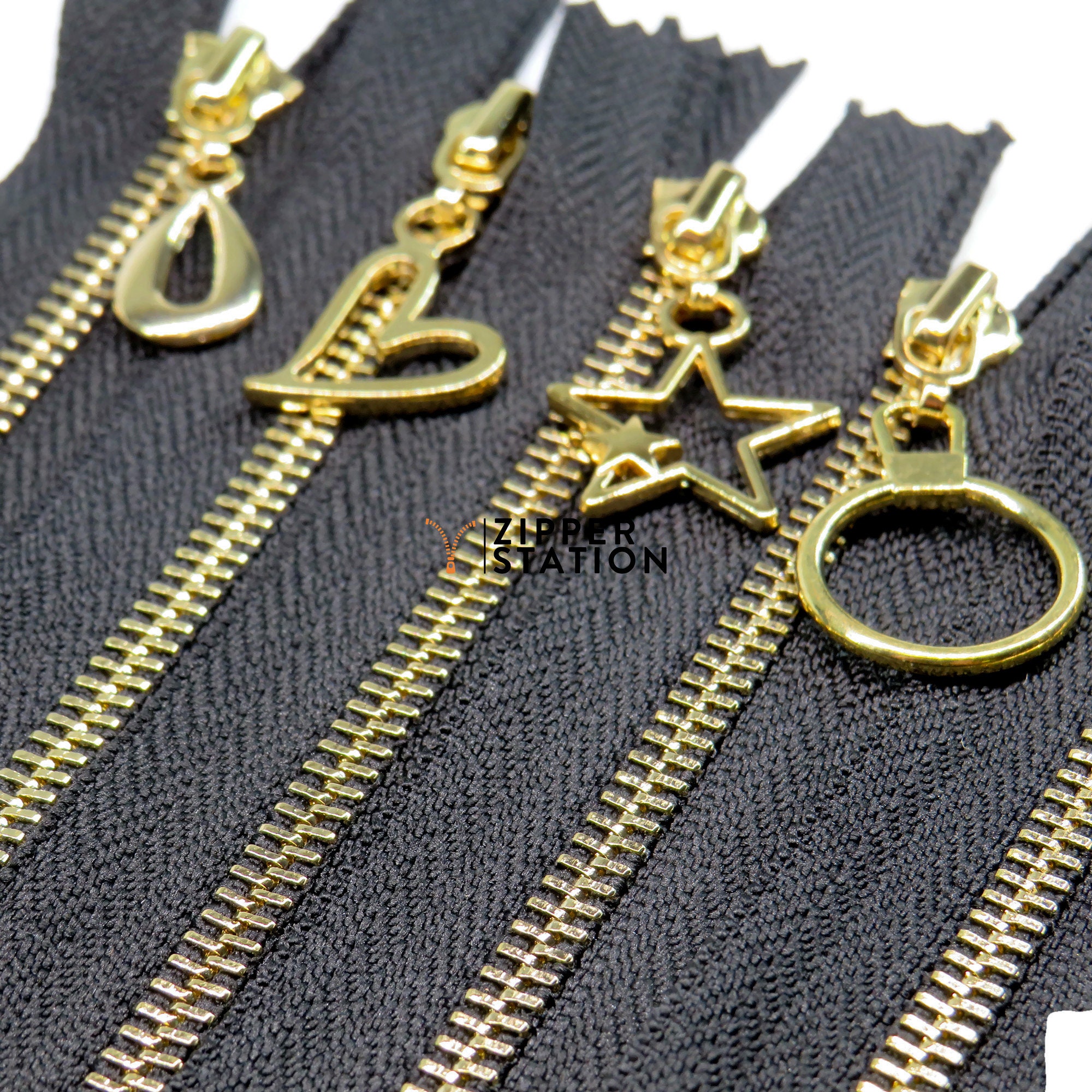 Decorative No3 Zip slides for Nylon Coil Zipper, pulls for