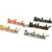 Metal 'Handmade' Italics Garment Labels Tags, Clothing Bags Hand Made Letter Tag 