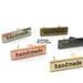 Metal 'Handmade' Garment Labels Tags, Clothing Bags Hand Made Letter Tag 