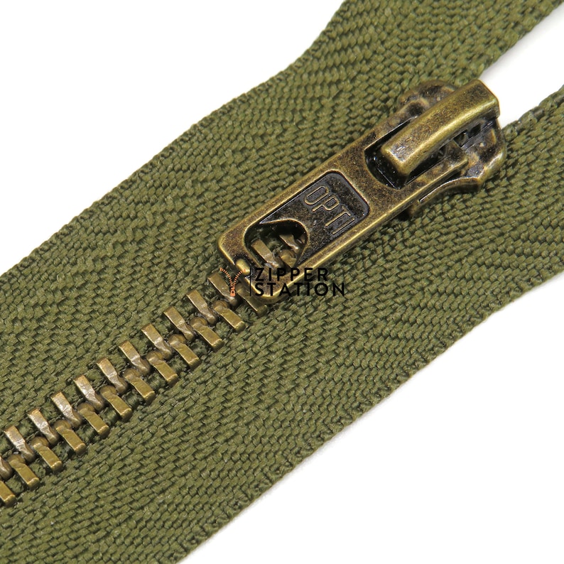 No5 Antique Brass Zips Open End Metal 5 Zippers 6 Colours Etsy UK