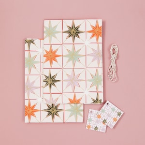 Star Christmas Gift Wrap Gift Wrap + Tag