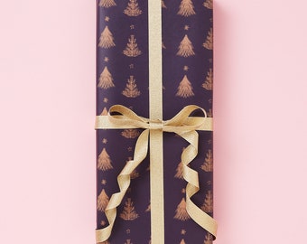 Tree (Purple)  - Christmas Gift Wrap / Seasonal Wrap /Holiday Gift Wrap Set