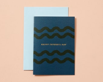 Happy Father's Day Card | Dad Card | Wave Card | Male Card | Step Father Card | Grandfather Card | Card for Dad