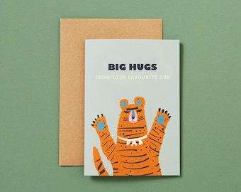 Big Hugs, From your favourite Cub | Father's Day card