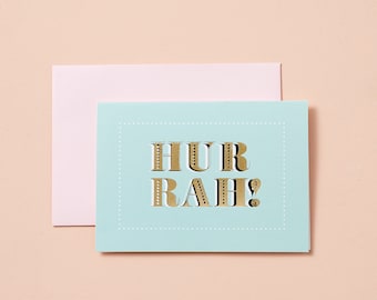 HURRAH - Congratulations / Celebrations card