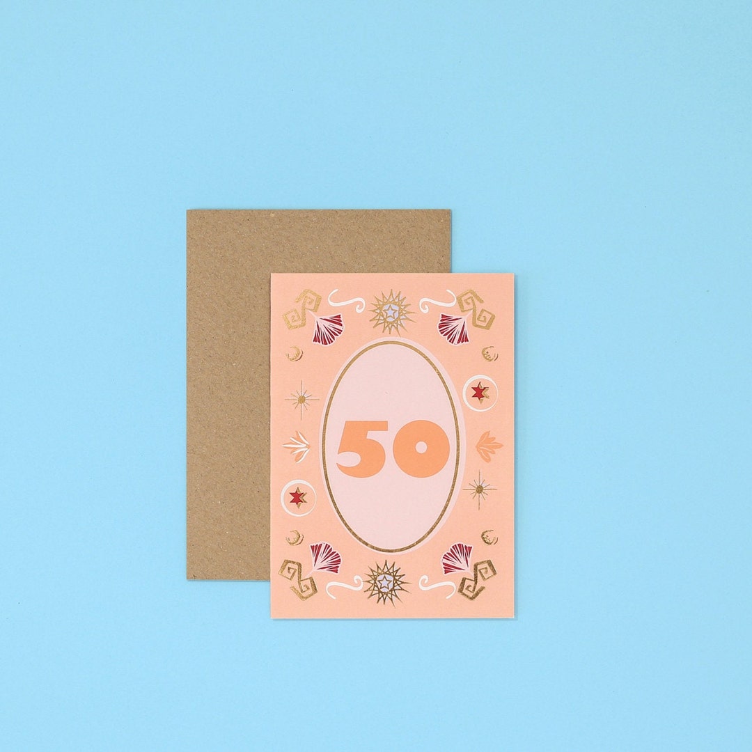 milestone-50-age-birthday-card-number-birthday-card-etsy