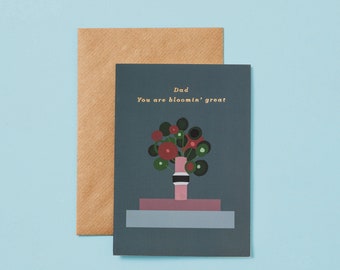 Bloomin' Great Dad - Father's Day Card | Card for Dad on Father's Day | Floral Card