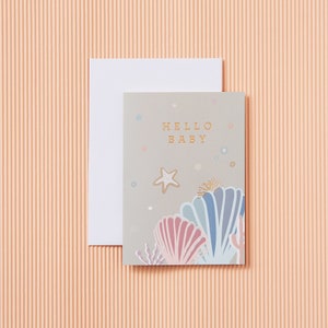 Hello Baby Card | New Baby Card | Birth of Baby Card | Gender Neutral Card | Newborn Card | Congratulations Card