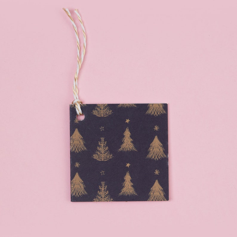 Tree Purple Christmas Gift Wrap / Seasonal Wrap /Holiday Gift Wrap Set image 4