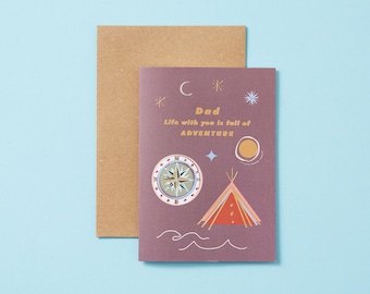 Dad life with you is full of adventure - dad card
