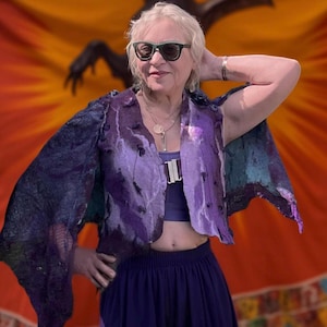 Nuno Felt Cape Vest - Bohemian Clothing