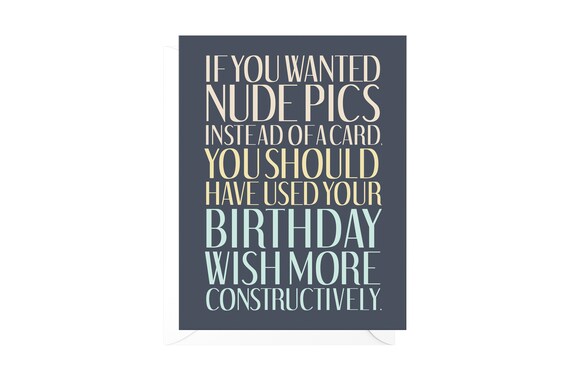 Funny Birthday Card Seizing the Night. Funny Birthday Card for Him Birthday Humor Funny Birthday Card for Her Carpe Diem