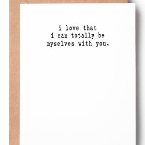 Multiple Personalities Funny Letterpress Love Card - Valentine's Day - Relationship Humor - Galentine's Day - Friendship Card - Be Myselves