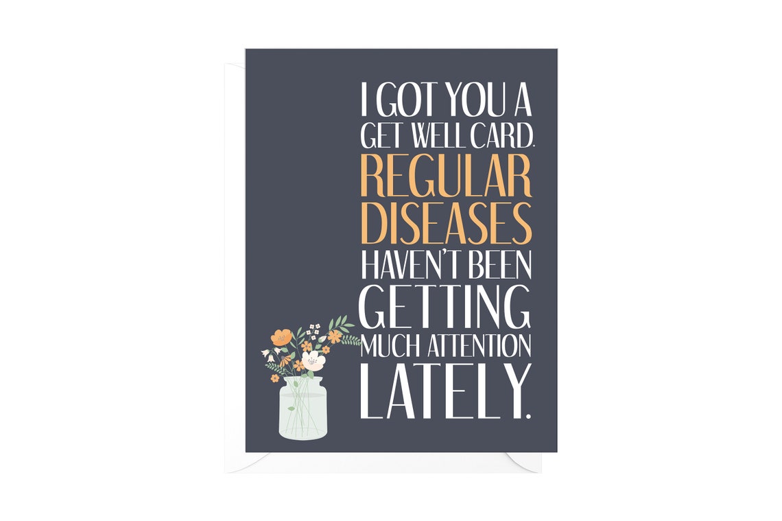 Not Coronavirus Funny Get Well Card Funny Surgery Card Funny Etsy