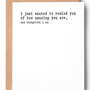 You're Amazing Funny Letterpress Friendship Card - Humorous Just Because - Thinking of You - Miss You - BFF Card