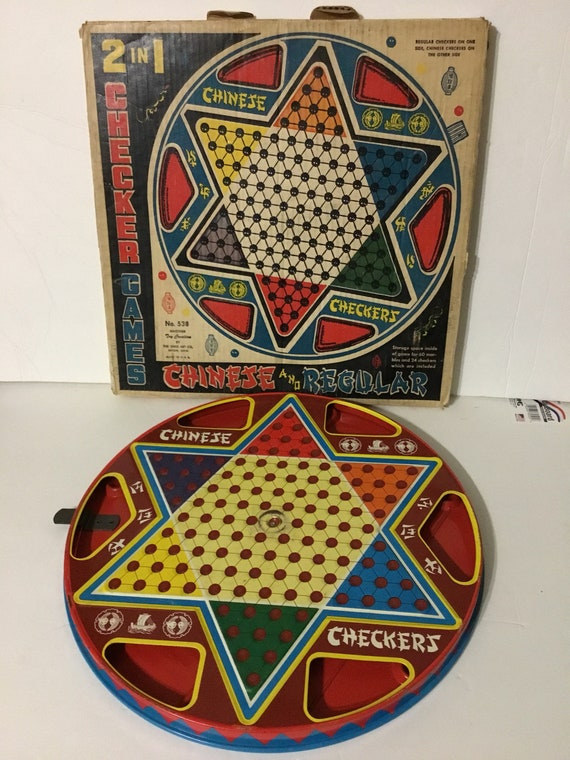 antique chinese checkers game board