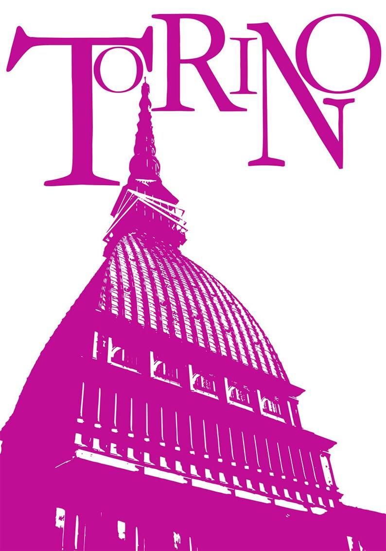 Torino Mole Antonelliana-POSTER 70 x 100 cm Multicolour | Etsy