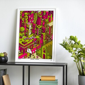May include: A colorful, abstract illustration of a city skyline in pink, green, and yellow. The text "LOADING... MILANO" is at the bottom of the image.