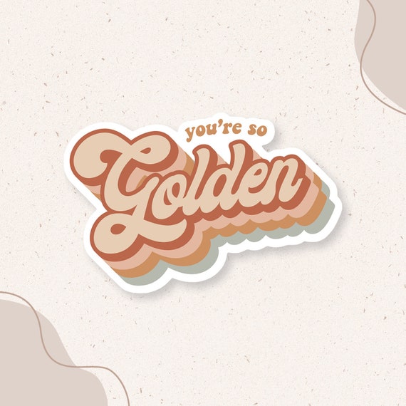 Golden Harry Styles Fine Line Inspired Retro Sticker Vinyl Etsy