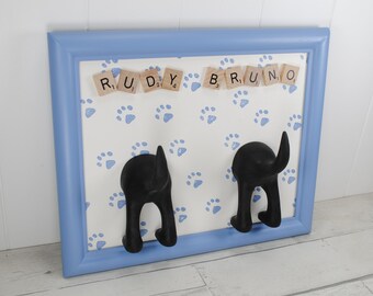 paw print dog lead hook, handmade, Pooch gift idea, interior design, wall decor, unique, bespoke, personalised present, storage solution