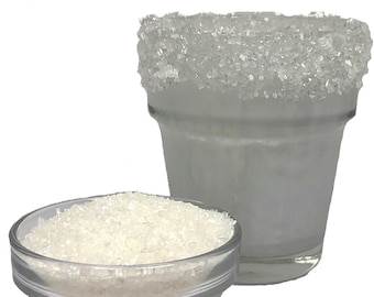 Snowy River All Natural White Cocktail Sugar(1x4oz) - Natural White Cocktail Rimming Sugar, cocktail garnish, cocktail rimmer, sanding sugar