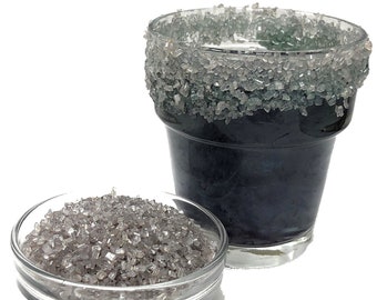 Snowy River All Natural Silver Cocktail Sugar (1x4oz) - rimming sugar, beverage rimmer, natural sugar
