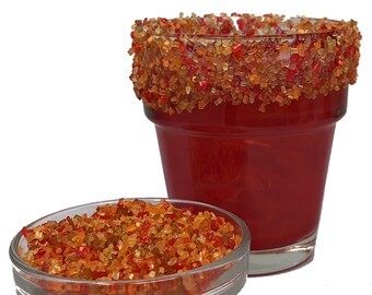Zucchero naturale per cocktail del Ringraziamento di Snowy River (1x4oz) - Miscela di zucchero per rimming cocktail naturale rosso arancio e giallo