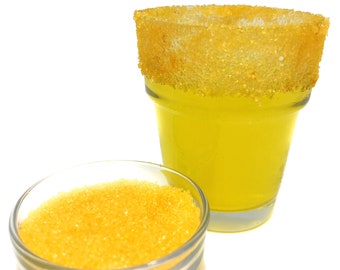 Snowy River Yellow Cocktail Zucker (1x4oz), Rimming Zucker, Cocktailgarnitur, Cocktail Rimmer, Cocktailsirup, Schleifzucker