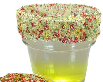 Snowy River Holiday Joy Cocktail Salt (1x4oz) - All Natural Margarita Cocktail Salt for Rimming margaritas, Beverage Rimmer