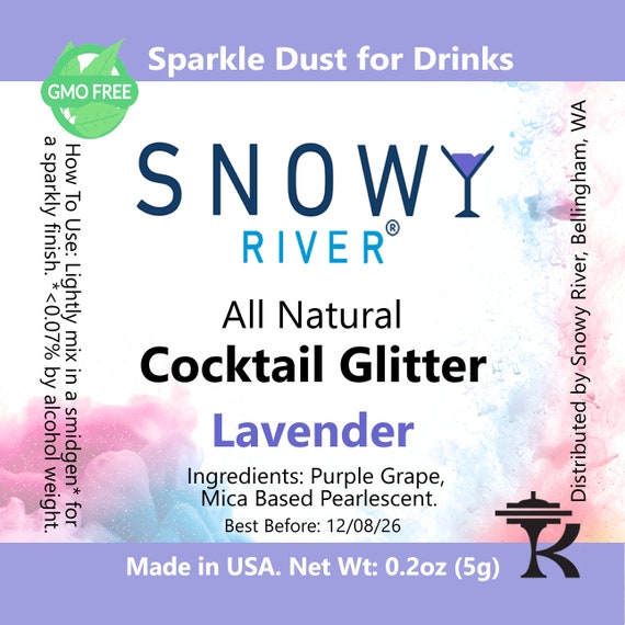 Snowy River Purple Cocktail Glitter, cocktail glitter, natural