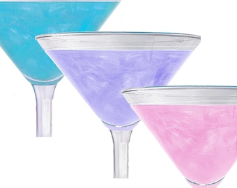 Snowy River All Natural Baby Colors Cocktail Glitter Pack (3x4g), natural cocktail garnish, natural beverage glitter