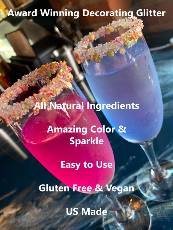 Edible Beverage Glitter by Drinks That Sparkle in Pink Sapphire