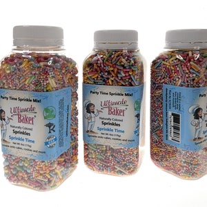 Ultimate Baker Sprinkle Time Mix 1x6oz Gift Bottle Vegan, Naturally Colored Sprinkles for Cakes, Cookies and Desserts image 3