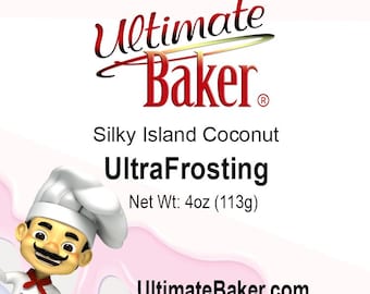 Ultimate Baker UltraFrosting Island Coconut, All-Natural White Frosting with Smooth Coconut Flavor for Cakes, Cookies, Donuts  (1x14oz)