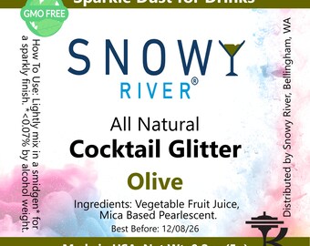 Snowy River Purple Cocktail Glitter - All Natural Edible Glitter for  Drinks, Beverage Glitter, Champagne Glitter, Drink Glitter (12 Gram, Purple)