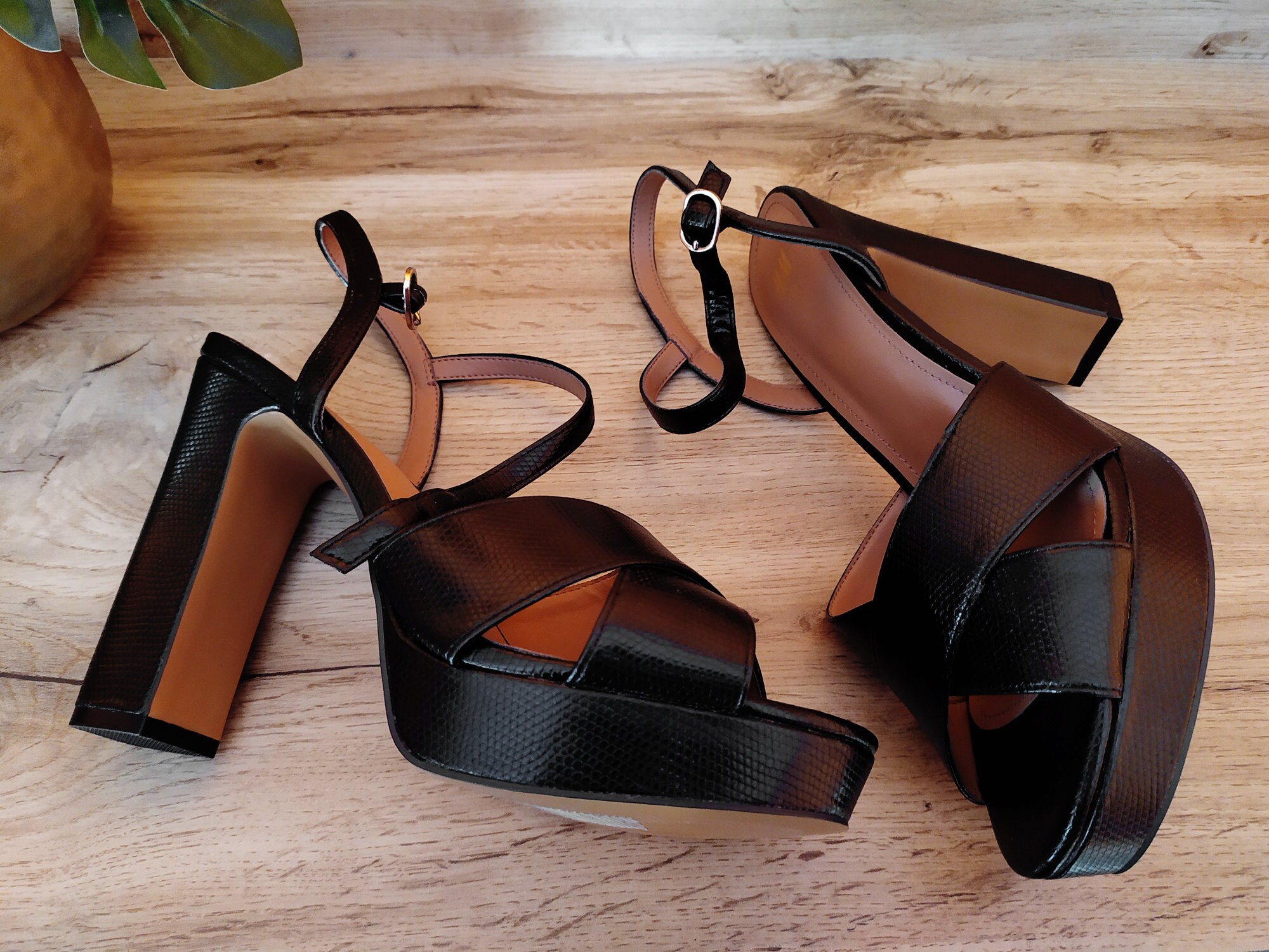 H&M Platform Heels Shoes Black Pumps / Pumps Sandals Stiletto Etsy UK