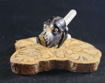 Dog Kuripe - Hand Carved Horn