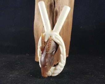 Antelope Kuripe - Hand Carved Horn