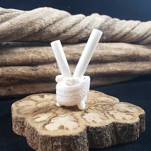 Lizard Kuripe - Hand Carved Bone