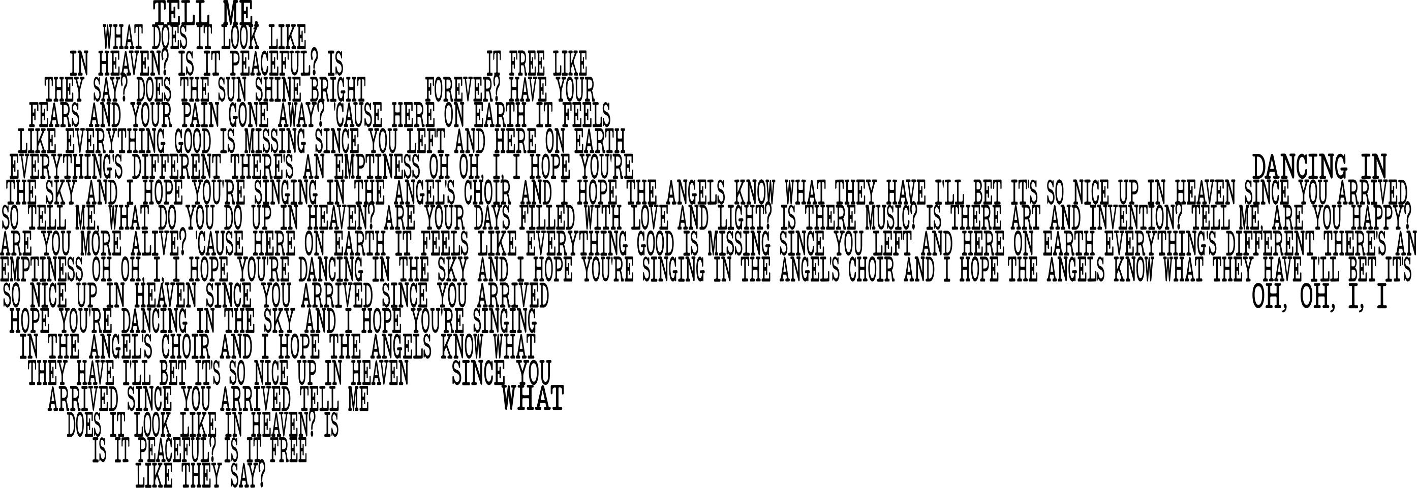 Dancing in the Sky Lyrics SVG Etsy