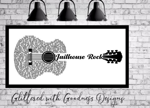 Jailhouse Rock Lyrics Etsy Jailhouse Rock Lyrics Etsy