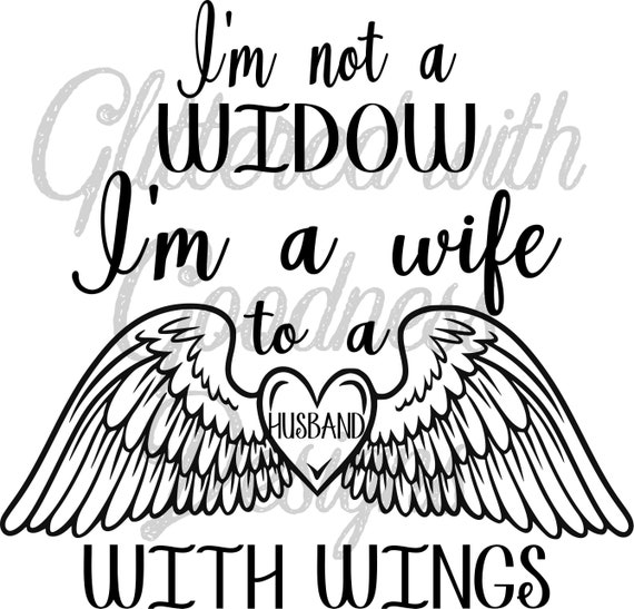 I\u2019m Not A Widow I\u2019m A Wife To A Husband With Wings Vintage Canvas Tote Bag \u2013 Shoulder Bag \u2013 Reusable Grocery Shopping Bag