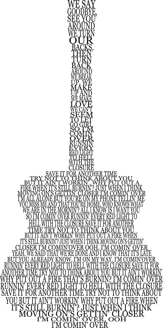 Download I M Coming Over Guitar Svg Etsy