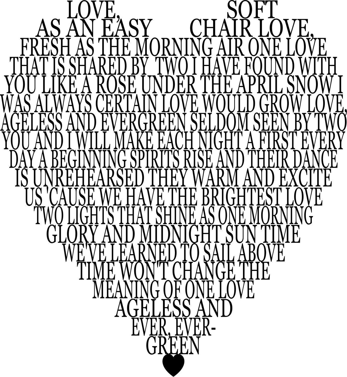 Evergreen Lyrics SVG Etsy