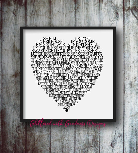 Secret Garden Lyrics Svg Etsy